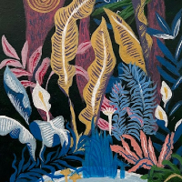 Jungle – Flowers and Leaves – Art by Sussex Artist Jennifer Okafor