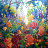Mad English Summer Garden – Floral Art – Gill Bustamante – Sussex Art Gallery