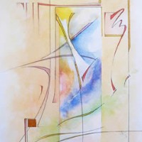 Contemporary, Abstract Art – Joy (2014) – West Sussex Artist – Agustin A. Castro – Watercolours, Mixed Media and Oils – Gallery