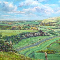 Cuckmere Valley – East Sussex Artist Juliet Murray – Sussex Artists Gallery – Pastel Landscape Artist