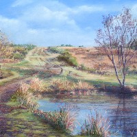 Ellison’s Pond, Ashdown Forest – East Sussex Artist Juliet Murray – Sussex Artists Gallery – Pastel Landscape Artist