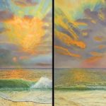 Sunrise 6.45am and 6.57am – Oil Painting – West Sussex Artist Tom Gillings – Sussex Artists Gallery