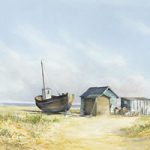 Beached Boat – Painting by Surrey Artist David Drury