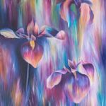 Iris Oil Painting – Claire Harrison West Sussex Artist and Surrey and Sussex Art Tutor