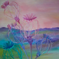 Poppy Seed Heads - Countryside Oil Painting - Horsham West Sussex Artist Claire Harrison