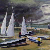 Yachts Coming in from the Storm – Coastal Landscape – Frinton-on-Sea Artist Sue Branch