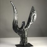 Contemporary Bronze Sculpture – The Winged Man – Thakeham West Sussex Sculptor Steve Bicknell