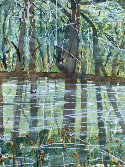 Reflections - Watercolour Painting - Colchester Art Society Essex member Sheila Martin