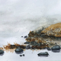 Borrowdale Cumbria – Rocks and Water – Sprinkling Tarn – Hills and Fells Artist APWP Borrowdale