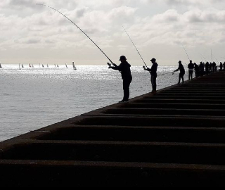 Fishing off the Pier - East Sussex Photographer Dawnie Thompson