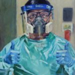 Portrait for NHS Heroes –  Alfred-Gonzales – Painting by West Sussex Artist Sheri-Gee