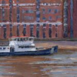 Reflections from the South Bank – Oil Painting –  Sussex Artist Sheri Gee