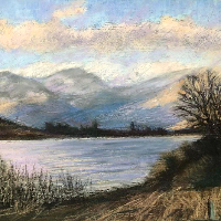 Scotish Mountains and Loch Winter Landscape – Shortlands Bromley Kent Artist Nellie Katchinska