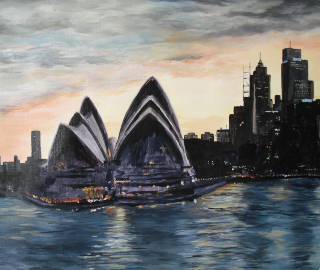 Sydney Opera House - Oil Painting - Artist Lorrayne Chambers