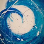 Wave 2 Acrylic Art – Eastbourne East Sussex Abstract Contemporary Artist Fiona Miller