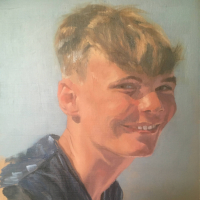 Portrait of Young Man – Oil Painting by Worthing West Sussex Portraiture Artist Hazel Crawford