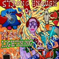 Abstract, Colourful Pop Art Painting –  Strong Enough by Forest Row, East Sussex Artist Catherine Belcher
