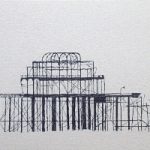 Brighton Pier – Stitch Art – Sussex Textile Artist Renate Wilbraham – member of East Grinstead-based ExampleArt