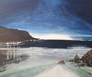 Beachscape by Brighton, East Sussex Acrylic Artist Tanya West