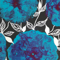 Blue Blossoms - Acrylic Art - Brighton, East Sussex Artist Tanya West