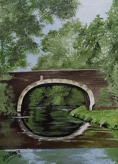 Bridge On Canal - Painting - Crawley Sussex Artist Jen Rabie