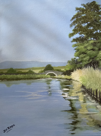 Canal Landscape Painting - Sussex Crawley Artist Jen Rabie