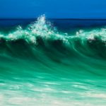 Breaking Waves – Coastal Art – Professional South Coast Artist in Oils, Julia Everett