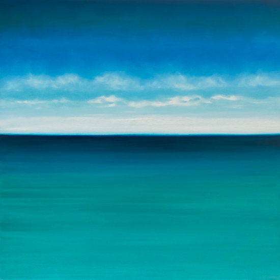 Serene Seascape Coastal Art - Hastings East Sussex Professional Abstract Artist Julia Everett