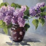 Lilacs – Flowers painting by Bromley Art Society and Sussex Artists member Nellie Katchinska