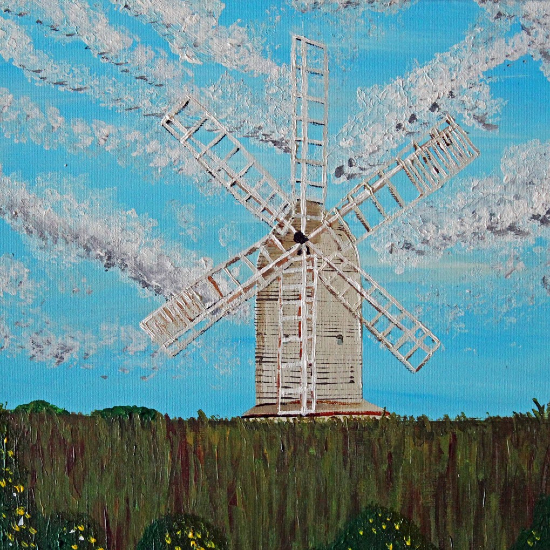 Ashcombe Mill, Kingston, East Sussex - Acrylic Painting by Lewes East Sussex Artist Emily Geering