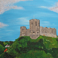 Lewes Castle, East Sussex – Artwork by Lewes East Sussex Acrylic Artist Emily Geering