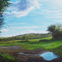 After Rain – Acrylic Painting by East Sussex Landscape Artist Darren Slater