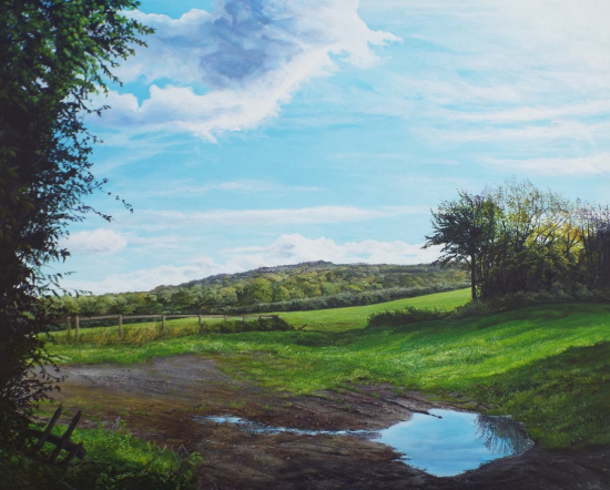 After Rain - Acrylic Painting by East Sussex Landscape Artist Darren Slater