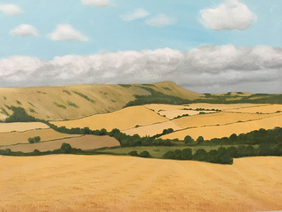 Firle Beacon East Sussex - Painting by Brighton Artist Stephen Jowitt