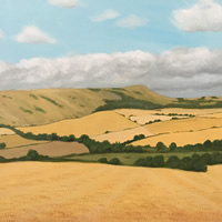 Firle Beacon East Sussex – Painting by Brighton Artist Stephen Jowitt