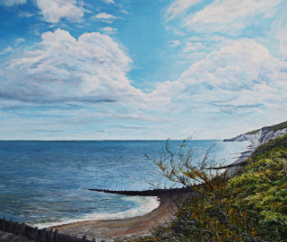 Sussex Shore Acrylic Painting by East Sussex Landscape Artist Darren Slater