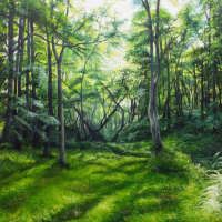 English Countryside – Clearing – Acrylic Painting by Sussex Landscape Painter Darren Slater
