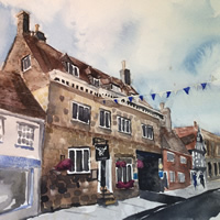 The Bull Inn, Battle – Commisioned Artwork by East Sussex Artist Sharon Bruce