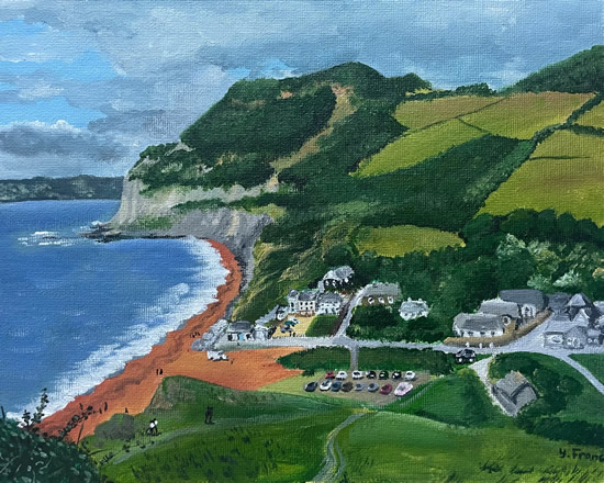 Dorset Coast Painting - Royal Tunbridge Wells Art Society Artist Yulia Francis