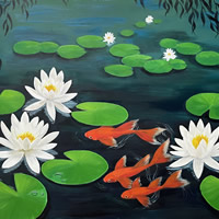 Lily Pond Painting – Crowborough East Sussex Wildlife and Landscape Artist Yulia Francis