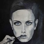 Art – Twiggy Oil Painting by Peacehaven East Sussex Artist Lorrayne Chambers