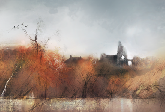 Over Autumn Fields to Pevensey - Chris Hill East Sussex Landscape Artist Over Autumn Fields to Pevensey - Chris Hill East Sussex Landscape Artist