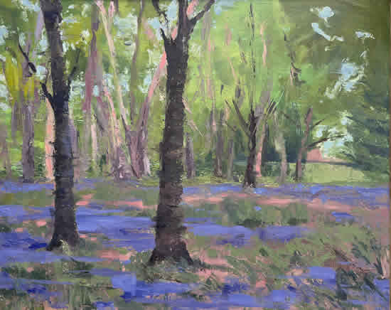 A Carpet of Blue - Oil Painting by East Grinstead, West Sussex Artist Sheri Gee