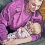 Fourth Trimester – Mother and Baby – Oil Painting by Sussex Artist Sheri Gee