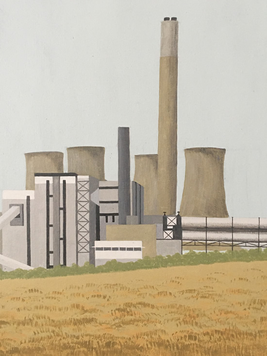Power Station, Ratcliffe-on Soar - Stephen Jowitt, Brighton, East Sussex Acrylic Artist
